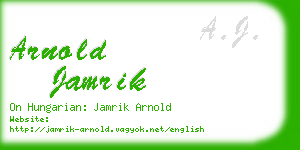 arnold jamrik business card